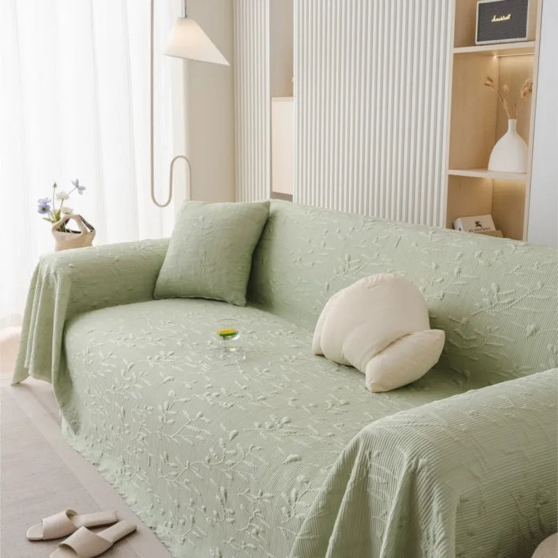 All-Season Universal Ice silk Butterfly Couch Camping Blanket Vintage Bamboo Fiber Solid Sofa Cover Full Coverage Non-Slip Couch